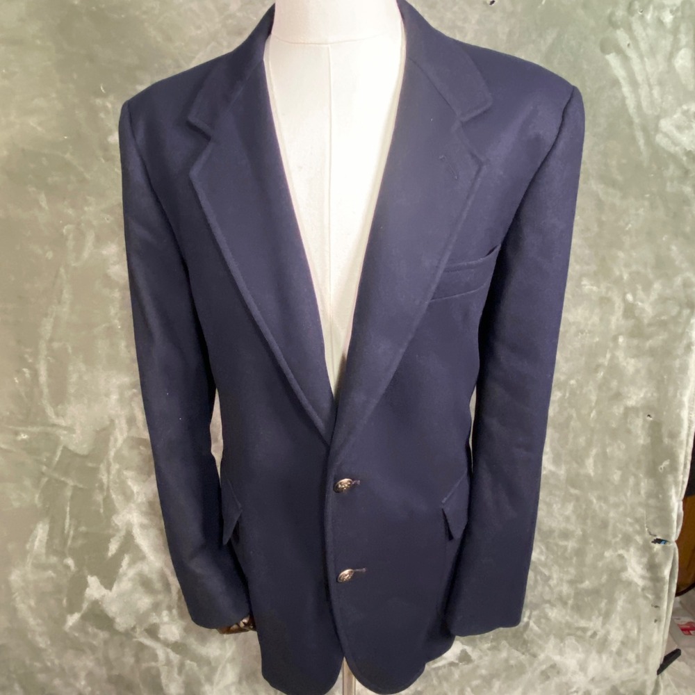 Vintage Pendleton Blazer Mens 42‎ Long Navy Wool Gold Button Sport Coat USA